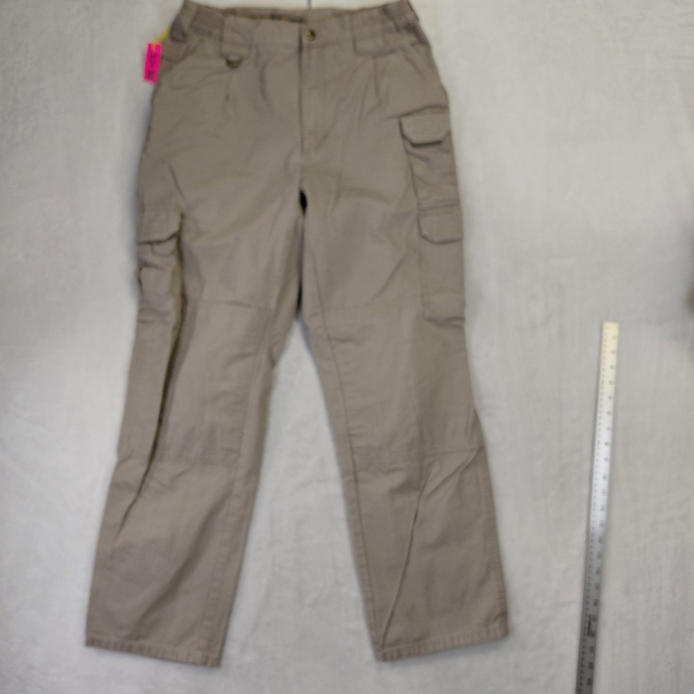 5.11 Tactical Mens Khaki Tan Cotton Canvas Cargo Pants 32x32 Utility Workwear